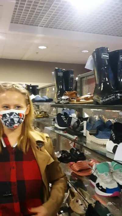 When I get stressed out when buying shoes, I sometimes act like this. Heh