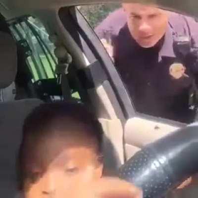 Little girl hijacks cop car and holds it for ransom