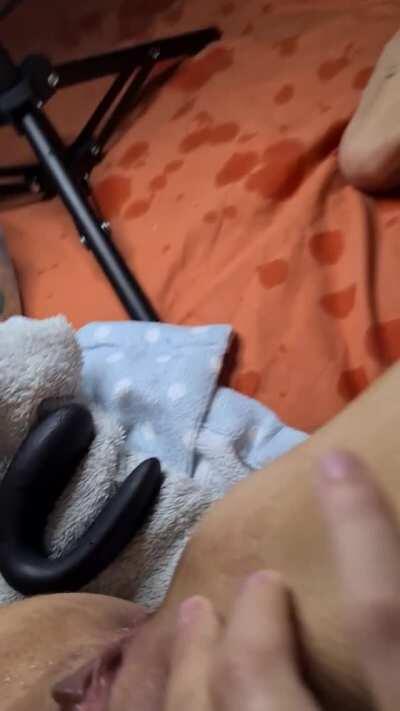 MEGA CLOSE UP of WAP - I get a little 2 excited and ruin my bedsheets with squirt 🙈