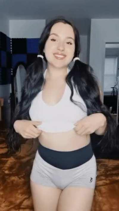 Flashing my small tities :D