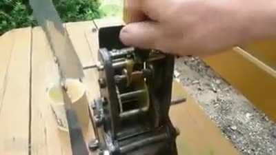 Swiss Fan from the 1910s. It provided a light breeze that would last 30 minutes. Was built for tropical regions and areas with no electricity.