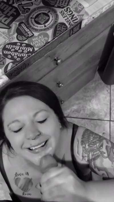 Can I make you cum all over my face like he does?