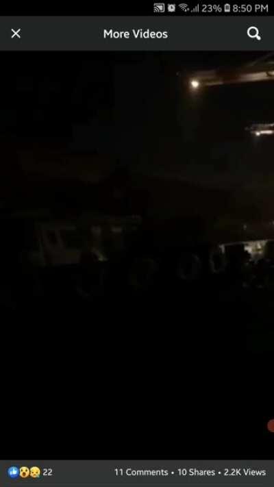 Container ship fails in port yesterday in Vietnam