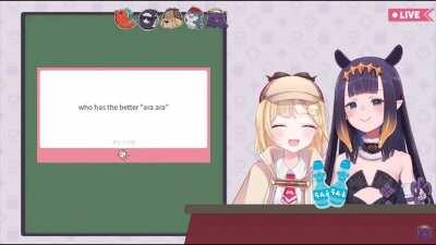 a comparison of each HoloEN member's ara ara