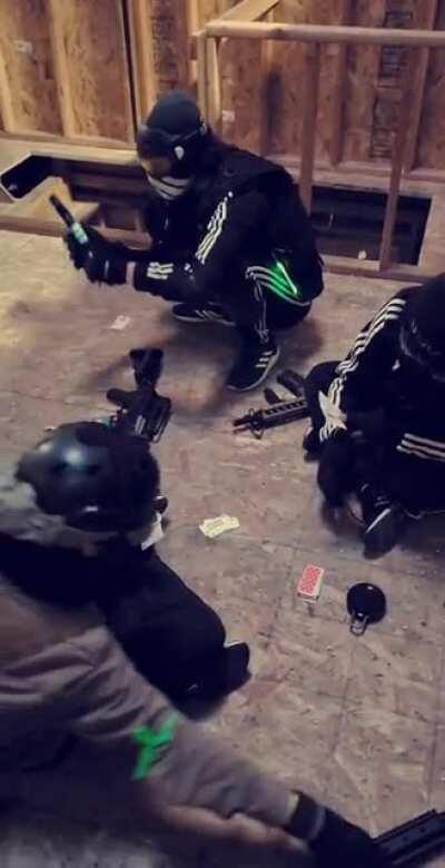 Went into this room to find people playing cards - CQB City