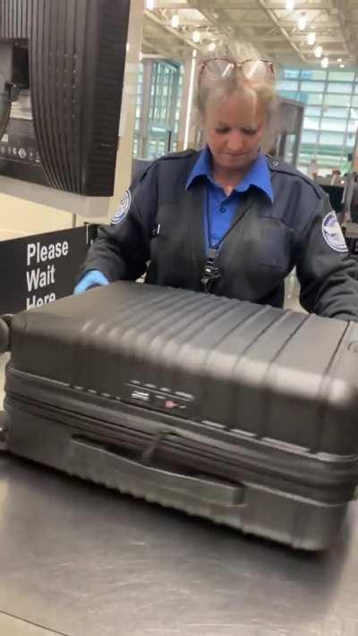 To thoroughly check someone's bag