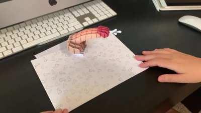 Funny 3D pop up dick greeting card