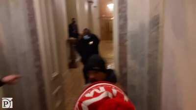 Terrorists Perspective Of Officer Eugene Goodman Tactically Controlling A Ravenous Mob Single Handedly