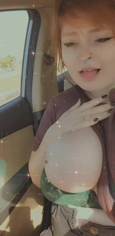 POV: you're driving on the highway and see my titties