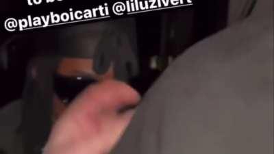 Uzi and Carti backstage before the performance