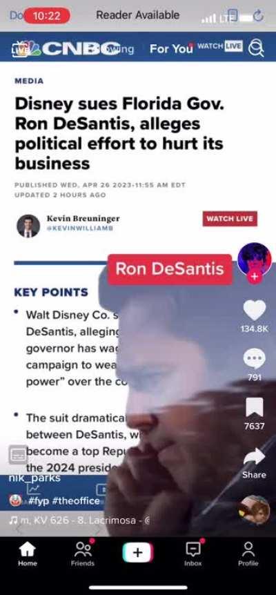 DeSantis trying to fuck with the Mouse