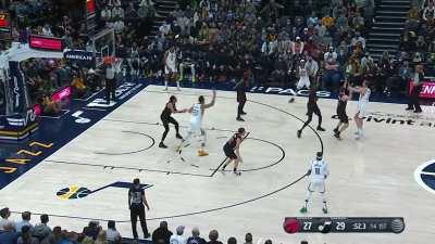 [Highlight] Rudy G pulls up from the corner and hits his first triple for the Jazz!