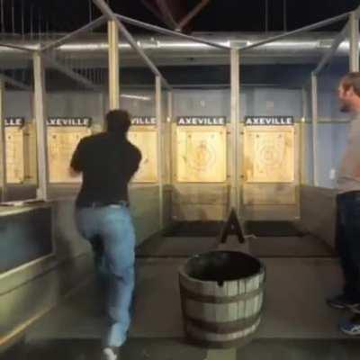 Throwing an axe