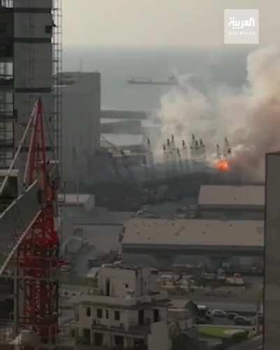 Multiple shots of the beirut explosion