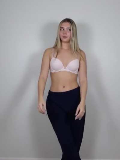 2 minutes of Angel yapping in a pale pink bra