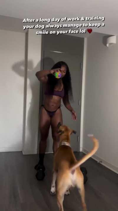 Best part about having a fur baby🐶🥰❤️  #dogmom #doglover #petlovers #healthylifestyle