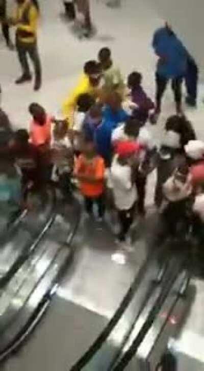 First Escalator ever in Cameroon, Africa.