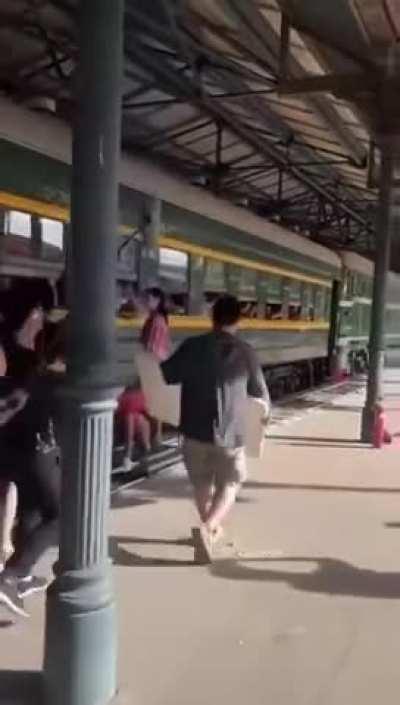 How they film a moving train : GIF by (@hellsjuggernaut)