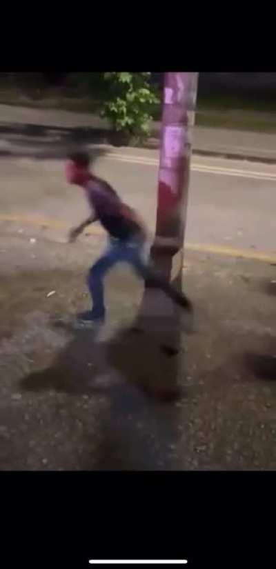 to kick someone in a fight