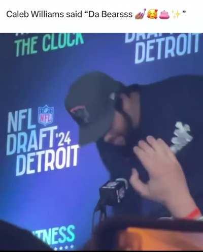 Is Caleb Williams gonna moan every time he gets sacked?