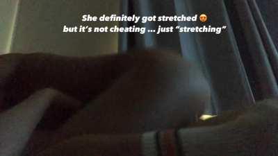 Not cheating …“Just stretching”😩