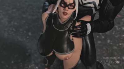 Black Cat Getting Banged Hard by Venom P1 (AlenAbyss) 