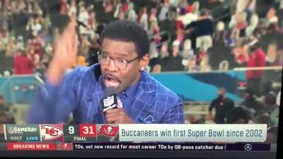 Michael Irvin triggered.