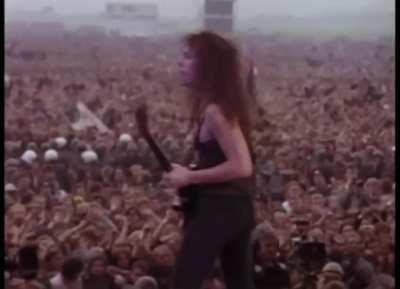 Metallica at Tushino Air Field in Moscow in 1991 for the Monsters of Rock festival
