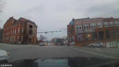 Double left turn lane. I’m pretty sure I’m not at fault, but am I right? Drifting into the outer lane seems like a no-no. Happened in NC.