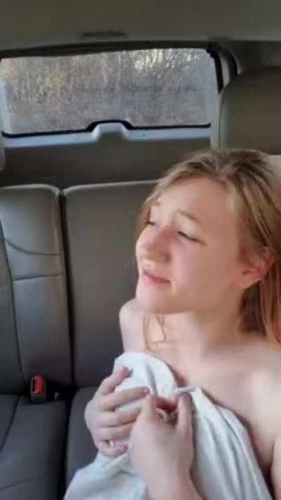 Caught Masturbating in a Car (sound on)