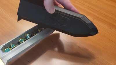 [OC] V2 of my 3D printed Dice Dagger, sword, tube, thing!