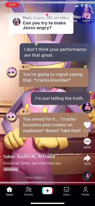 “Everything characters say is made up!