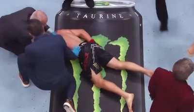 Justin Gaethje after being KOd by Max Holloway, didn’t get to see this angle live