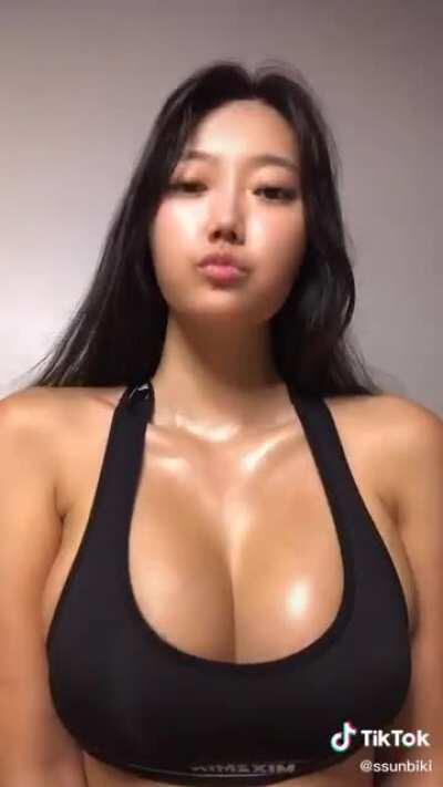 Korean oiled up