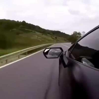 Motorcycle rider begging for a early grave