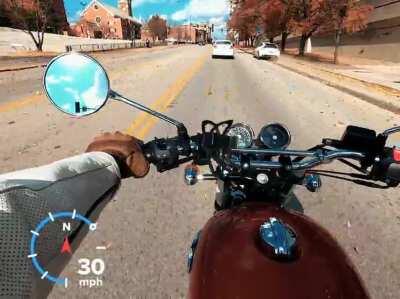 Urban Rides in Autumn Leaves