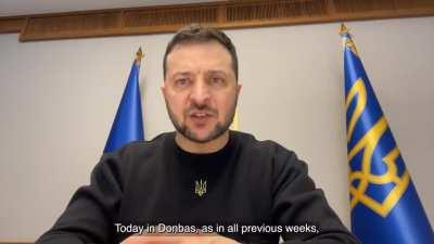 President Zelensky's Latest Address. 15/12/22. Duration 2m26. English Subtitles.