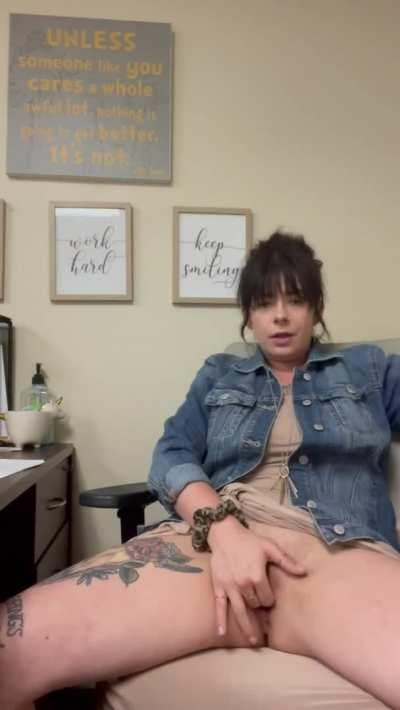 Only one in the office & crazy horny