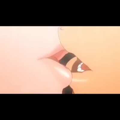Cute anime kiss 