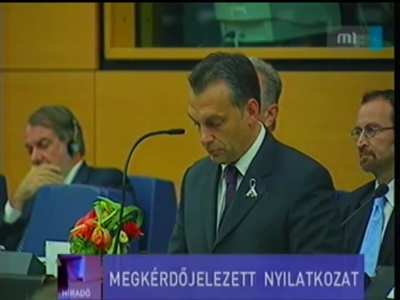 Orbán Viktor 2006. októberi beszéde Strasbourgban, amiben a Magyarországnak járó uniós támogatás leállítását kérte