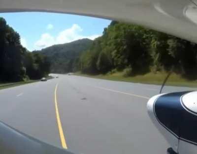 Pilot lands on highway after engine failure