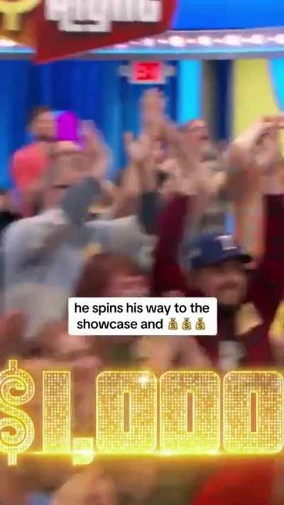 Spinning the Big Wheel on the Price is Right