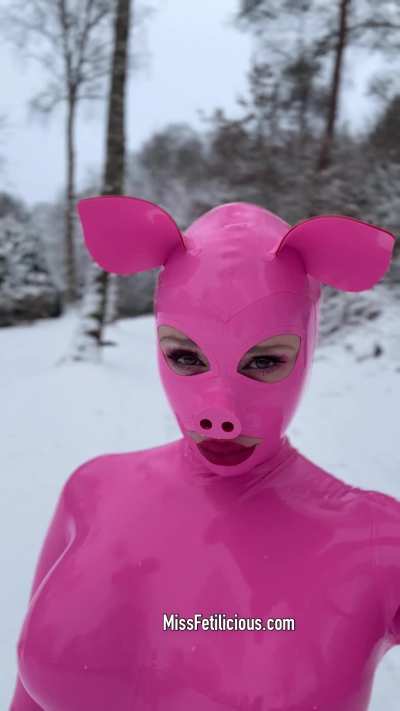 Snow piggy is going to a warmer place soon 🐽❄️