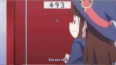 I gently open the door...