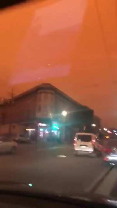 Thank you Pyro from Team Fortress Two (San Francisco is orange because of the fires, it’s 8:40 am)