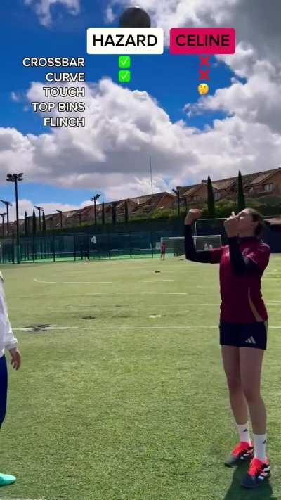 Eden Hazard plays skill games with Belgian YouTuber Céline Dept.