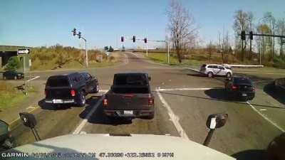 Trucks brakes failed down the exit