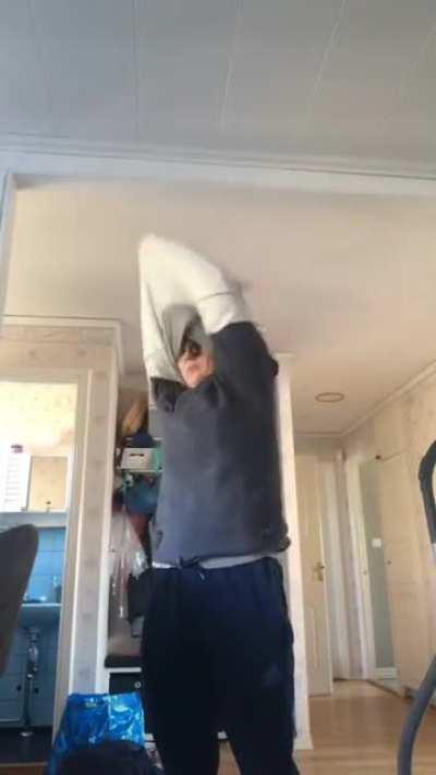 Was cleaning out my closet after loosing about 80 pounds (40kg) and realized I can now wear about 15 of my old shirts at the same time! The first red shirt used to be tight on me!