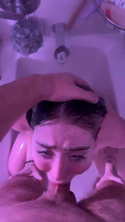 facefucking a slut with overactive saliva glands>>>