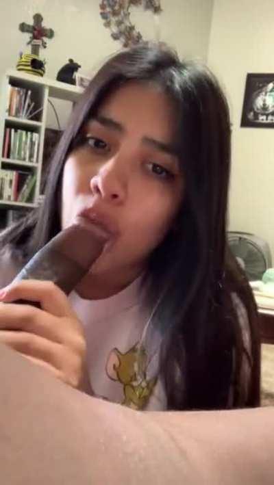 Brunette Latina Blowjob